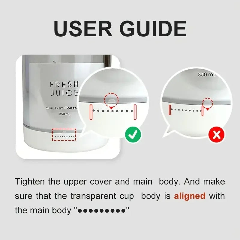 Portable fresh juice blender