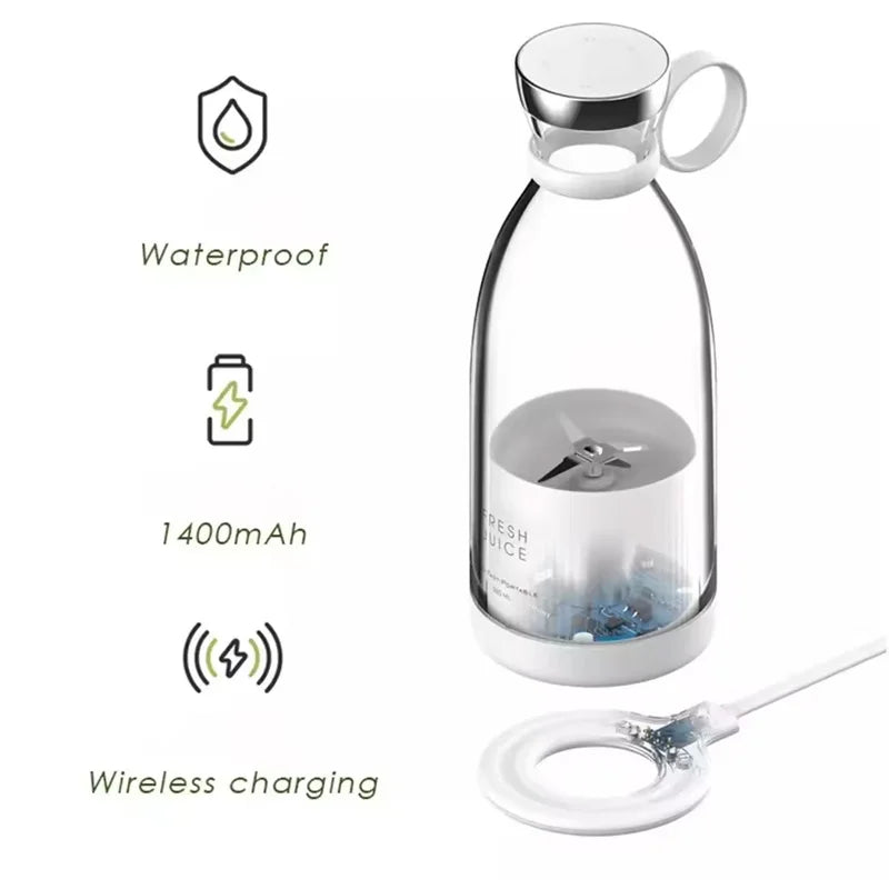 Portable fresh juice blender